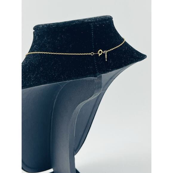 Vintage Trifari Initial J Necklace Gold Tone Letter Pendant Chain 16" Jewelry Na - Picture 10 of 16